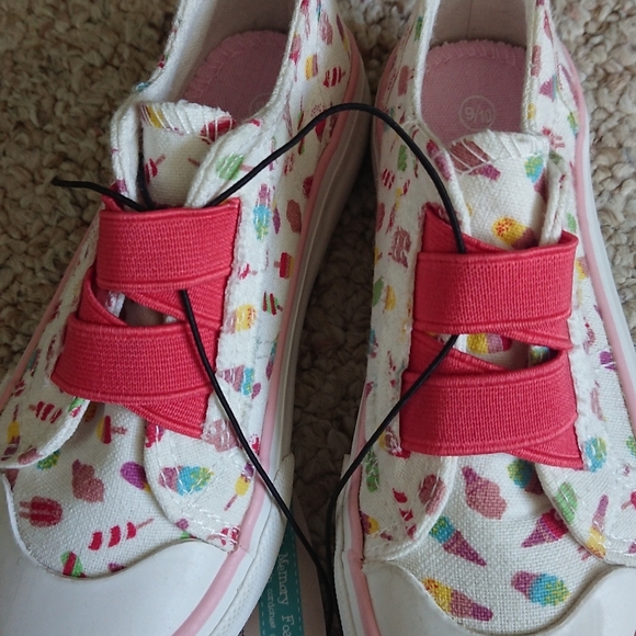 lily and Dan Colorful Ice Cream Cone Slip-On Canvas Sneakers size 8/9 - Picture 9 of 9